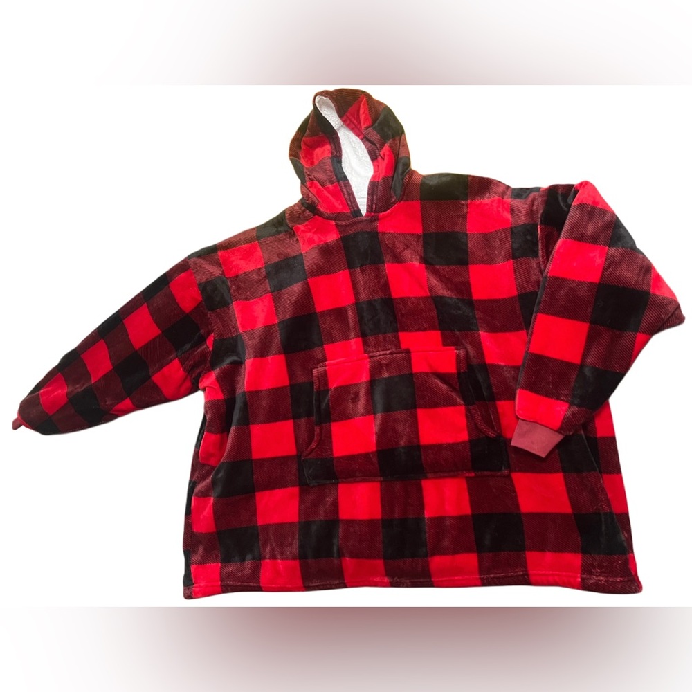 Red and Black Plaid Huggie Hoodie